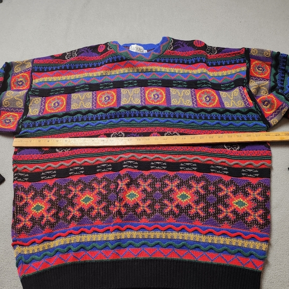 Vintage Tundra Coogi Style Knit Sweater 2XLT 90s - Picture 11 of 12